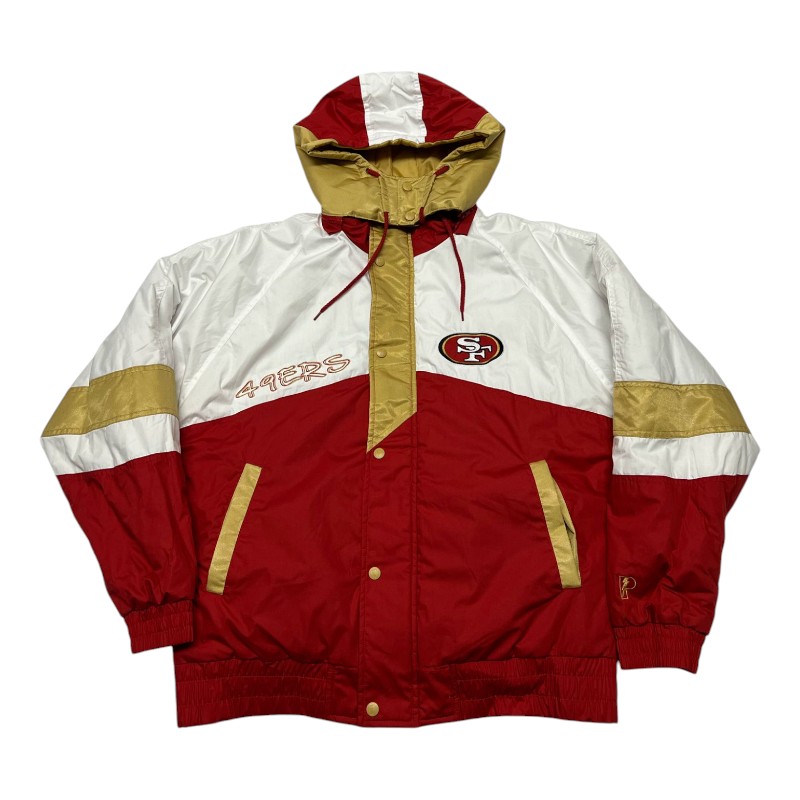 San Francisco 49ers White and Red G3 Pro Player Vintage 1990s Jacket