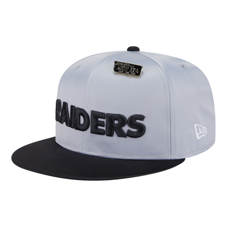 Las Vegas Raiders Satin Two Tone With New Era Pin 59FIFTY Fitted Hat
