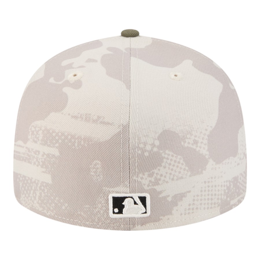 Texas Rangers Light Beige and Olive 2025 Armed Forces Day New Era 59FIFTY Fitted Hat