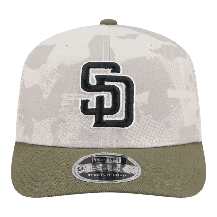 San Diego Padres 2025 Armed Forces Day New Era 9SEVENTY Stretch-Snap Hat