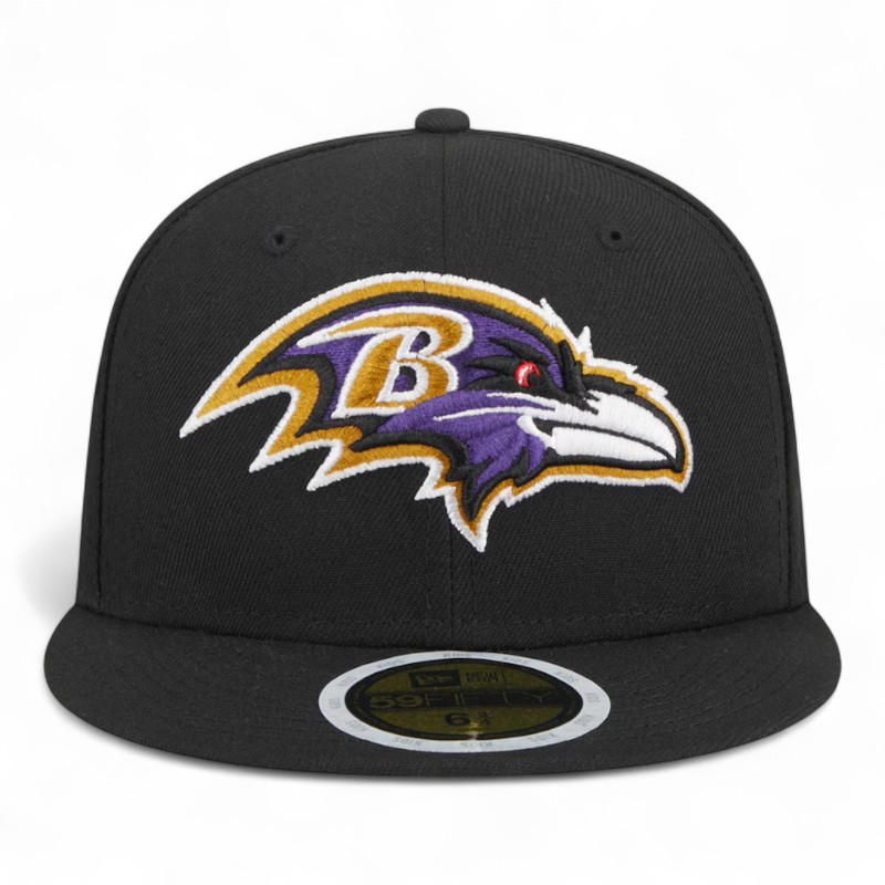 Youth Baltimore Ravens Black New Era 59FIFTY Fitted Hat