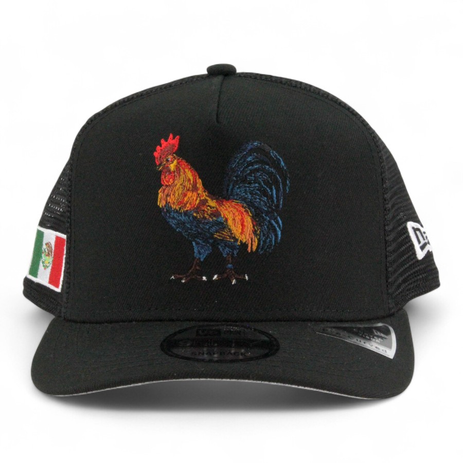Mexico Black Rooster Gallo "2025 Cinco De Mayo" Grey UV New Era 9FIFTY A-Frame Snapback Hat