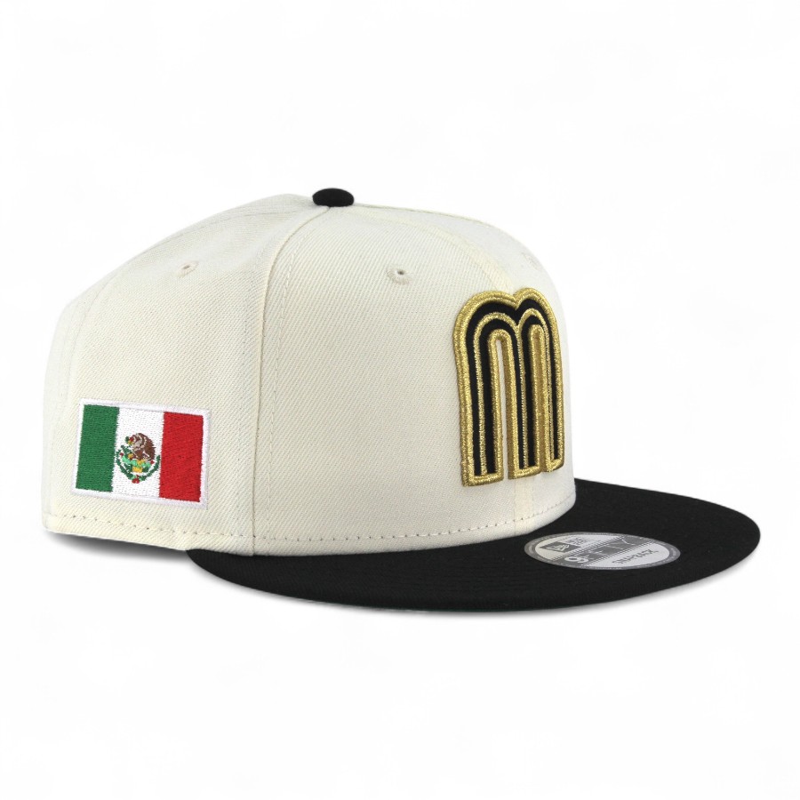 Mexico Chrome and Black Flag Patch "2025 Cinco De Mayo" Green UV New Era 9FIFTY Snapback Hat