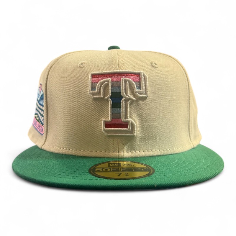Texas Rangers Chrome and Green Inaugural Season Patch Serape UV New Era 59FIFTY Fitted Hat