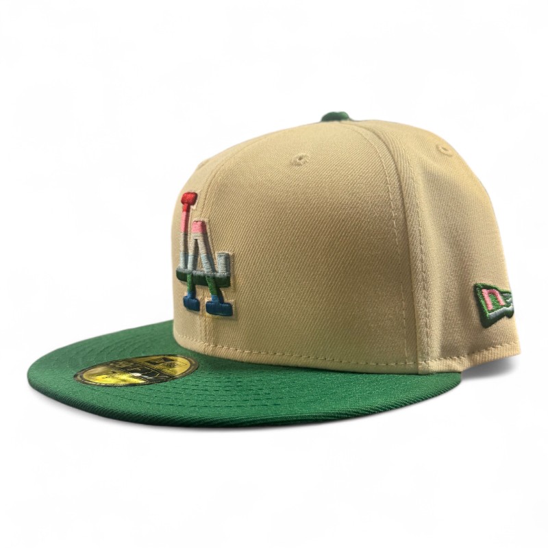 Los Angeles Dodgers Chrome and Green 50th Anniversary Patch Serape UV New Era 59FIFTY Fitted Hat