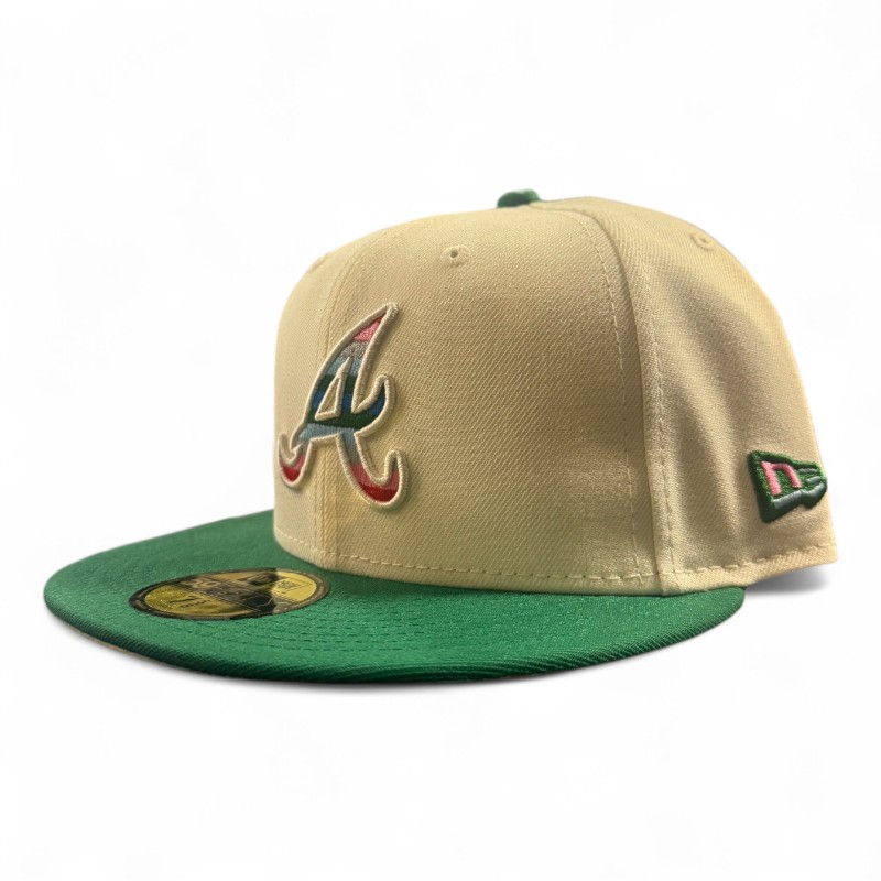 Atlanta Braves Chrome and Green 40th Anniversary Patch Serape UV New Era 59FIFTY Fitted Hat