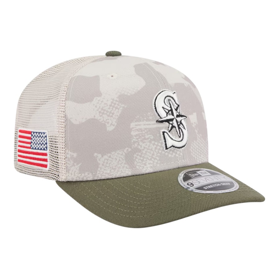 Seattle Mariners 2025 Armed Forces Day New Era 9SEVENTY Stretch-Snap Hat