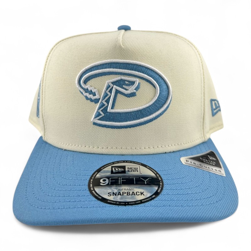 Arizona Diamondbacks Chrome and Sky Blue New Era 9FIFTY A-Frame Snapback Hat