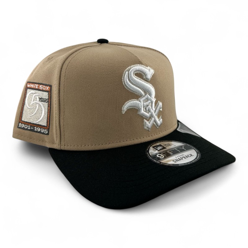 Chicago White Sox Camel Metallic New Era 9FIFTY A-Frame Snapback Hat