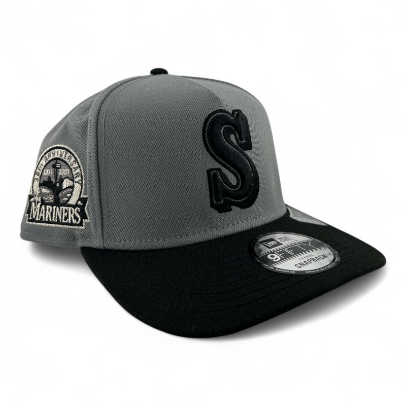 Seattle Mariners Storm Black New Era 9FIFTY A-Frame Snapback Hat