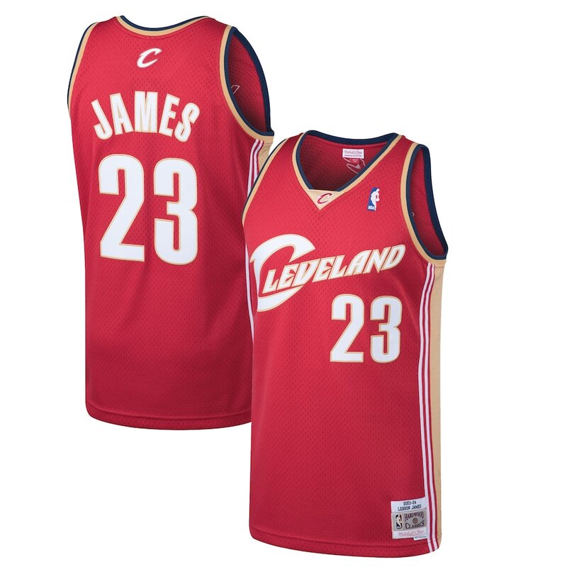 CLEVELAND JAMES 23 レッドジャージ、レブロン CLEVELAND JAMES 23 レッドジャージ、レブロン CLEVELAND JAMES