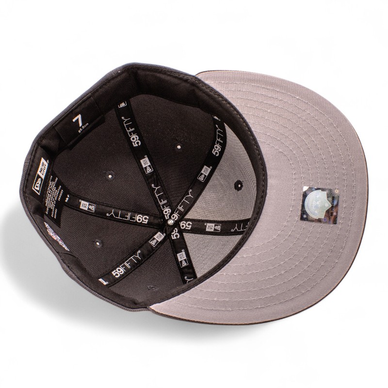 Salinas Spurs Graphtie Wordmark Patch Grey UV New Era 59Fifty Fitted Hat