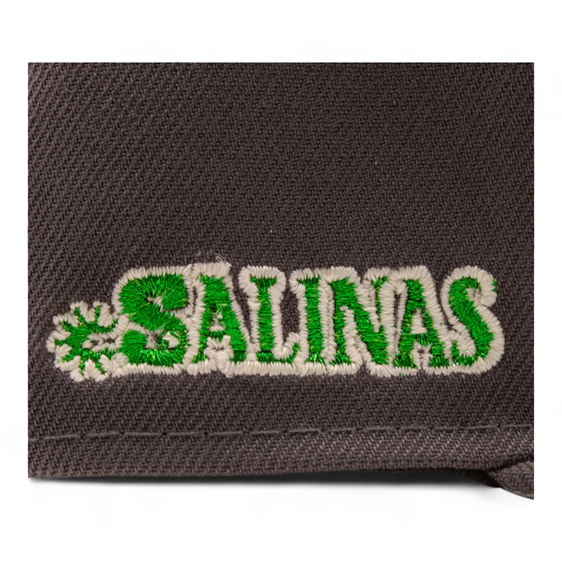 Salinas Spurs Graphtie Wordmark Patch Grey UV New Era 59Fifty Fitted Hat