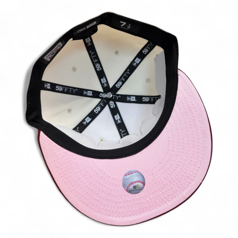 San Francisco Giants Chrome and Cardinal 50th Anniversary Patch Pink UV New Era 59FIFTY Fitted Hat