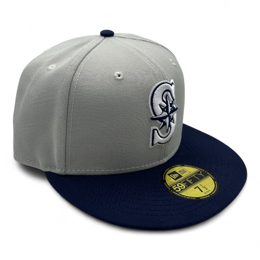 Seattle Mariners Gray and Dark Blue with UV New Era 59FIFTY Fitted Hat