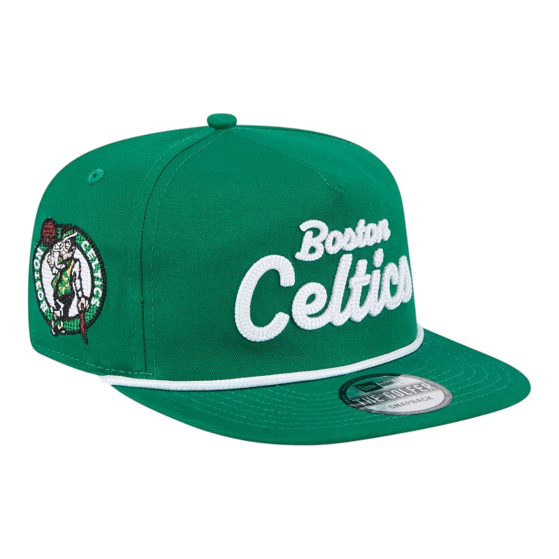 Boston Celtics Green Team Text New Era Golfer Snapback Hat