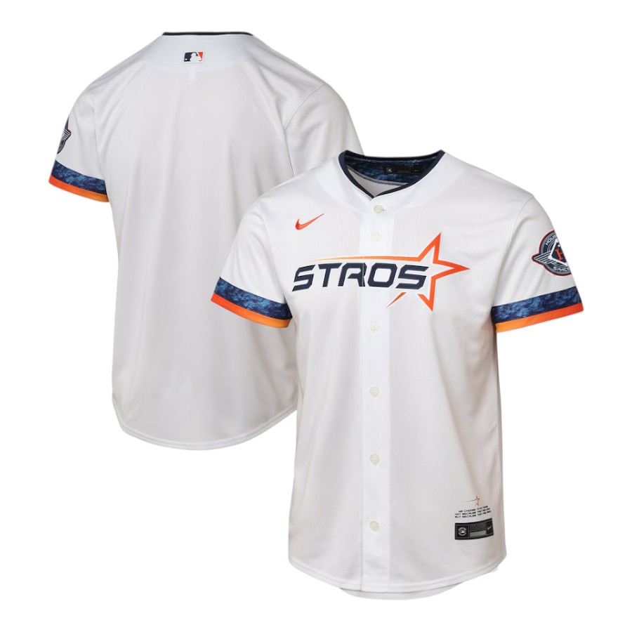 Youth Houston Astros Nike City Connect Limited White Blank Jersey