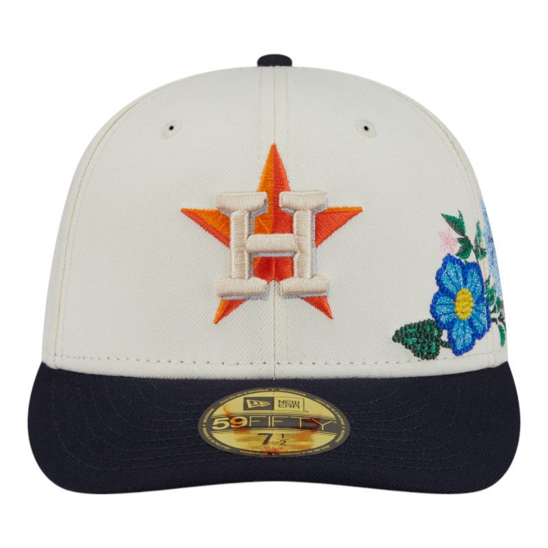 Houston Astros Chrome Tonal Floral Pre-Curved New Era 59FIFTY Fitted Hat