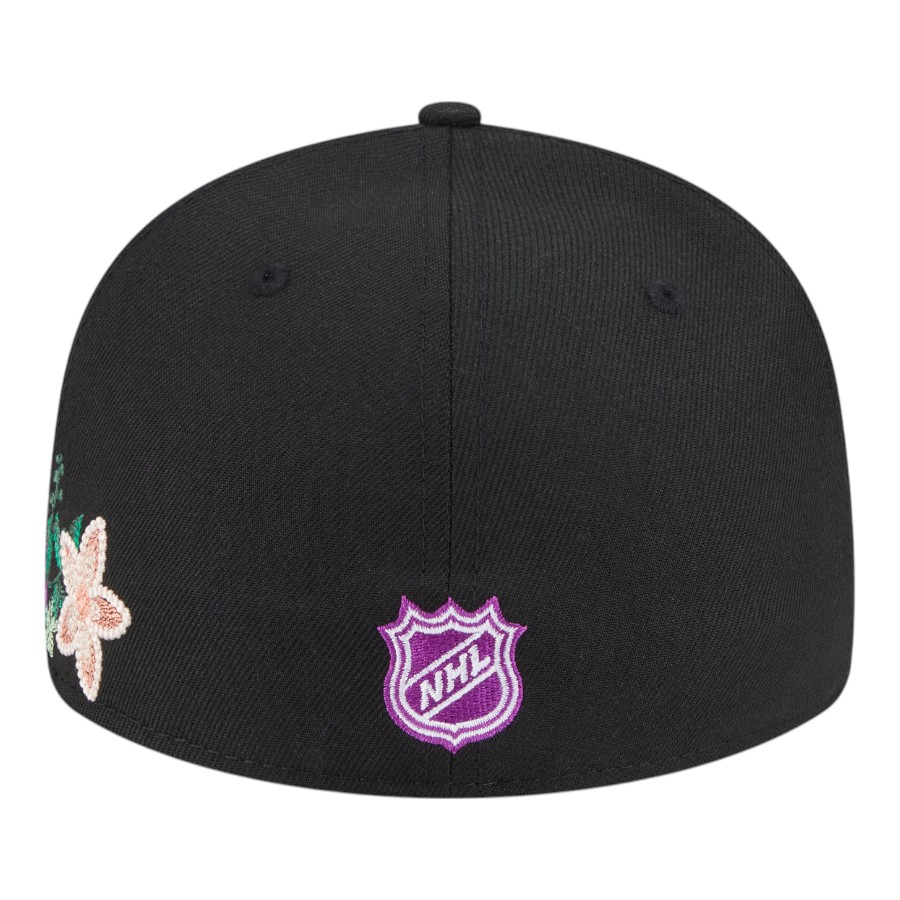 Los Angeles Kings Black Tonal Floral Pre-Curved New Era 59FIFTY Fitted Hat