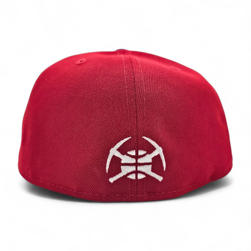Denver Nuggets Scarlet Royal 2T Leon the Lab Serbia Patch Grey UV New Era 59FIFTY Fitted Hat