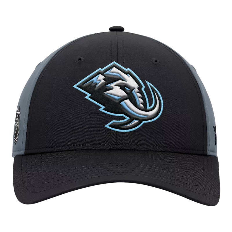 Utah Mammoth Black Primary Logo Fanatics Adjustable Snapback Hat