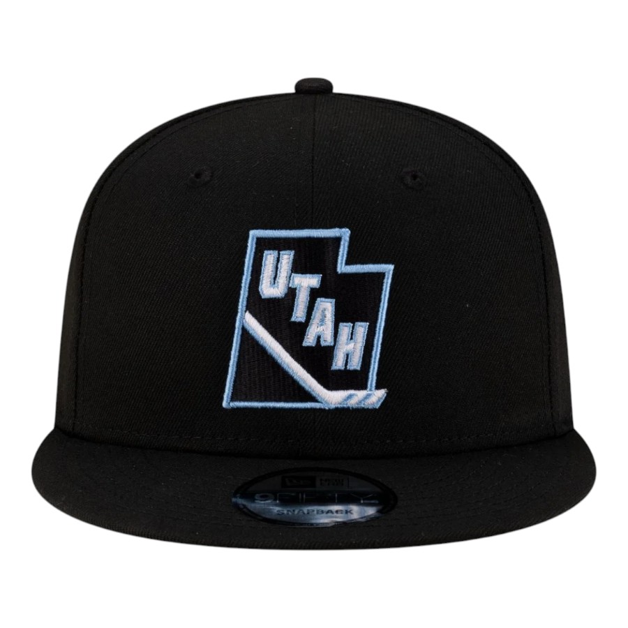 Utah Mammoth Black State Logo New Era 9FIFTY Snapback Hat