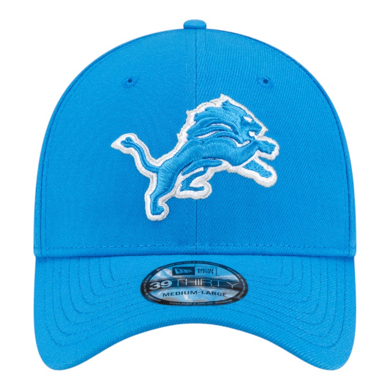 Detroit Lions Blue Basic New Era 39THIRTY Flex Fit Stretch Hat