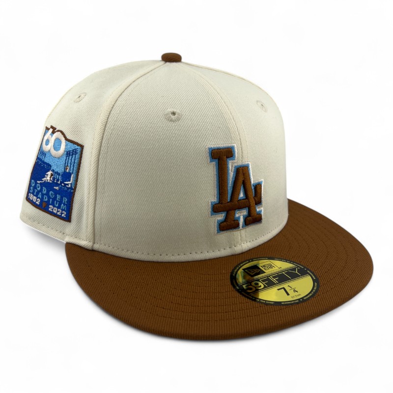 Los Angeles Dodgers Chrome and Brown 60th Anniversary Patch Icy