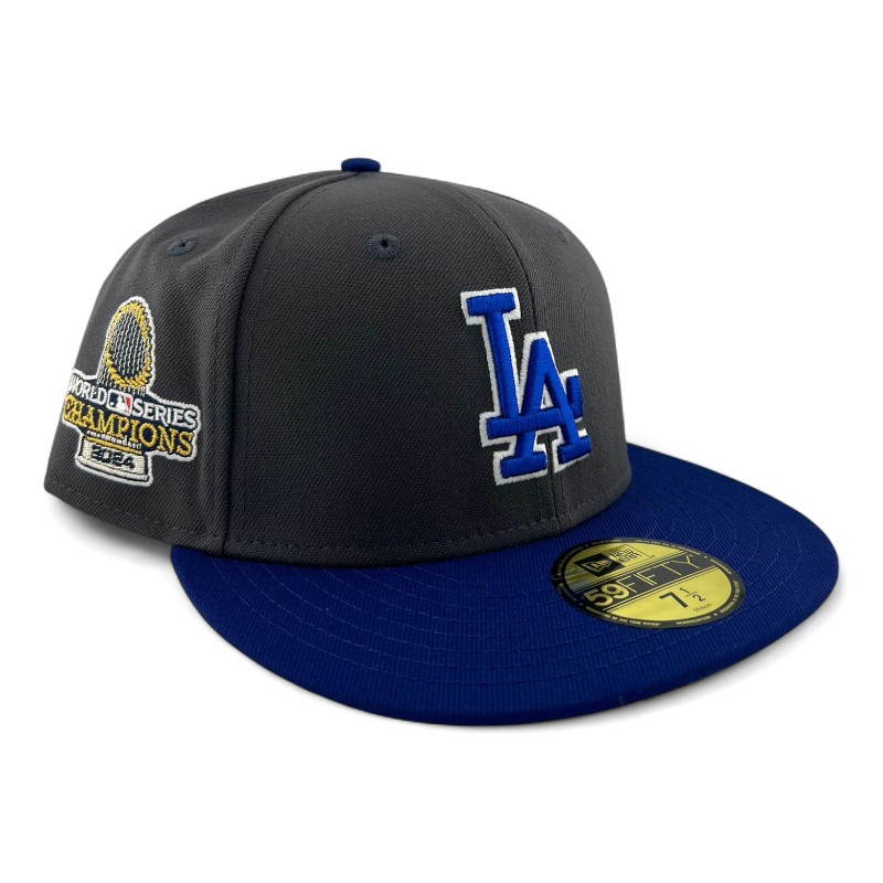 Los Angeles Dodgers Graphite and Royal Blue "WS24 Collection" Gray UV New Era 59FIFTY Fitted Hat