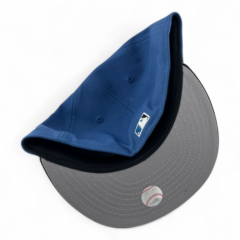 Los Angeles Dodgers Indigo and Black "WS24 Collection" Gray UV New Era 59FIFTY Fitted Hat