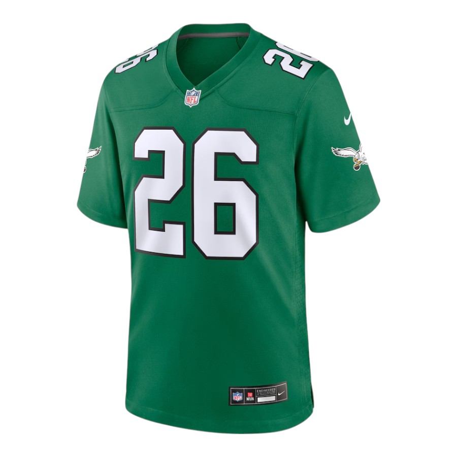 Philadelphia Eagles Saquon Barkley Kelly Green Alternate Nike Game Jersey