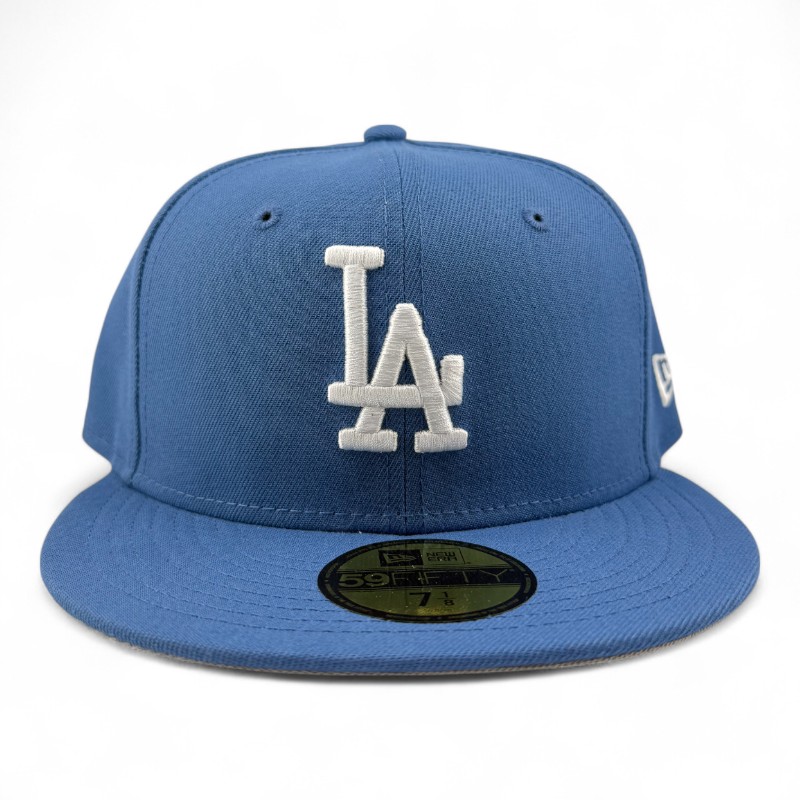 Los Angeles Dodgers Indigo Blue Plain Jane Gray UV 59FIFTY Fitted Hat