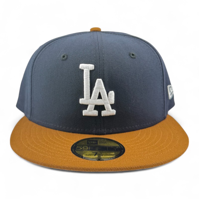 Los Angeles Dodgers Navy and Toasted Peanut Basic New Era 59FIFTY Fitted Hat