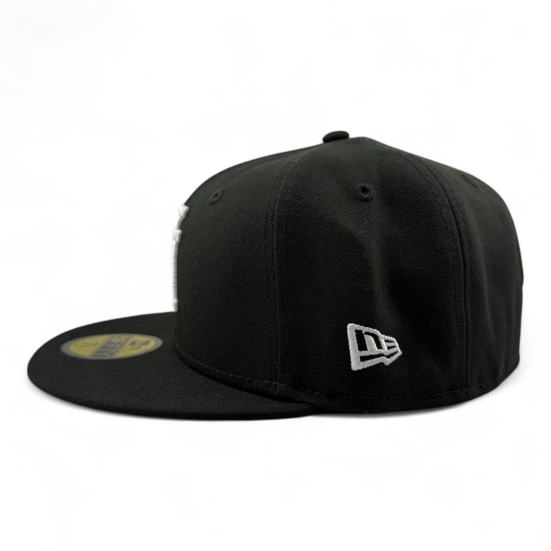 Los Angeles Dodgers Black Upside Down Logo 60th Anni Patch Gray UV New Era 59FIFTY Fitted Hat