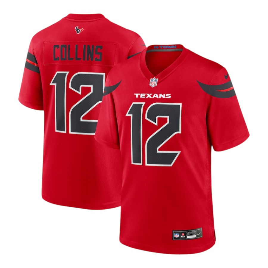 Houston Texans Nico Collins Red Nike Alternate Game Jersey