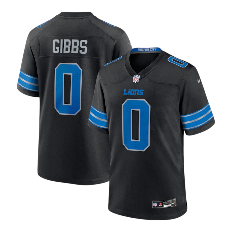 Detroit Lions Jahmyr Gibbs Nike Black Alternate Game Jersey
