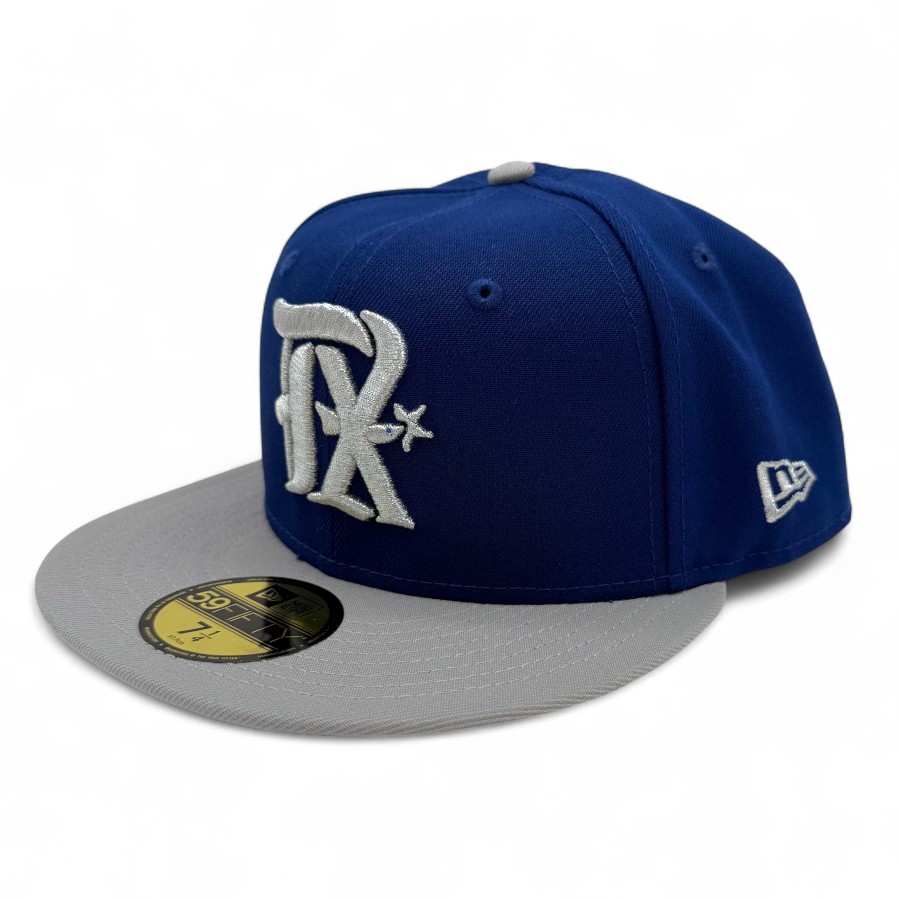 Texas Rangers Dark Royal and Grey 2024 All Star Game Patch Green UV New Era 59FIFTY Fitted Hat