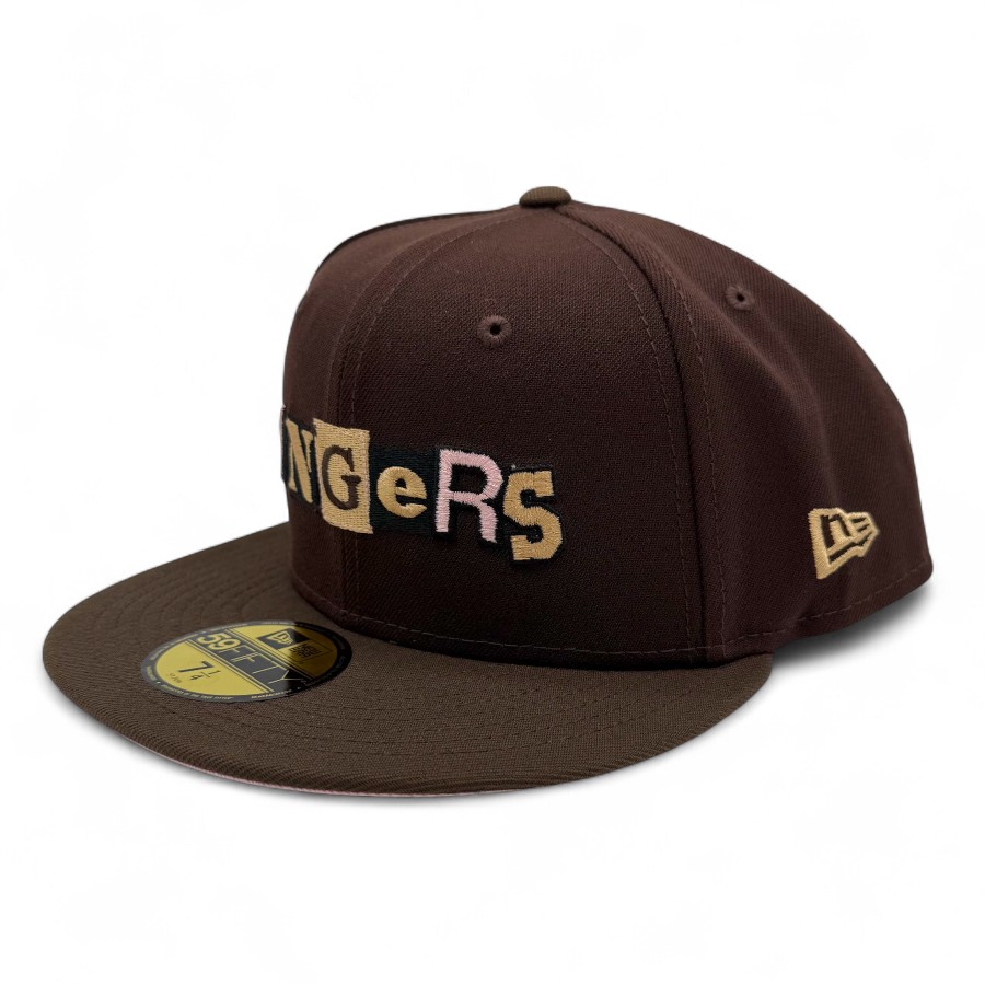 Texas Rangers Burnt Wood and Walnut 2024 All Star Game Patch Pink UV New Era 59FIFTY Fitted Hat