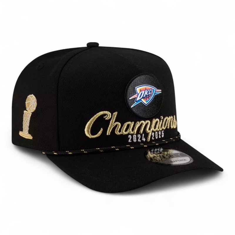 Oklahoma City Thunder Black 2025 NBA Champions New Era 9FIFTY A