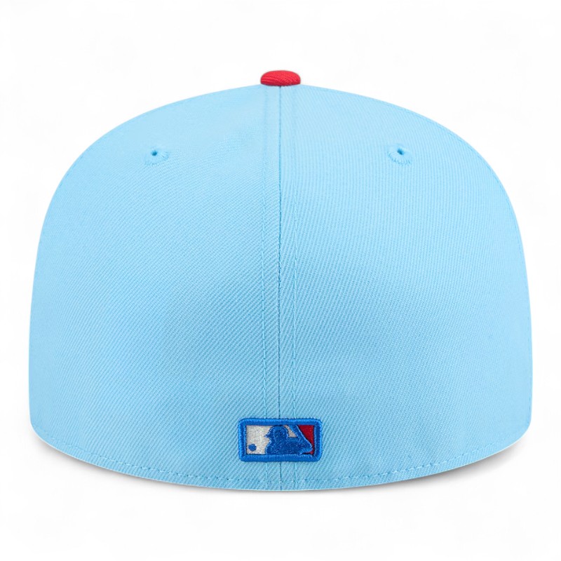 Los Angeles Angels Light Blue and Red 2025 Fourth of July USA New Era 59FIFTY Fitted Hat
