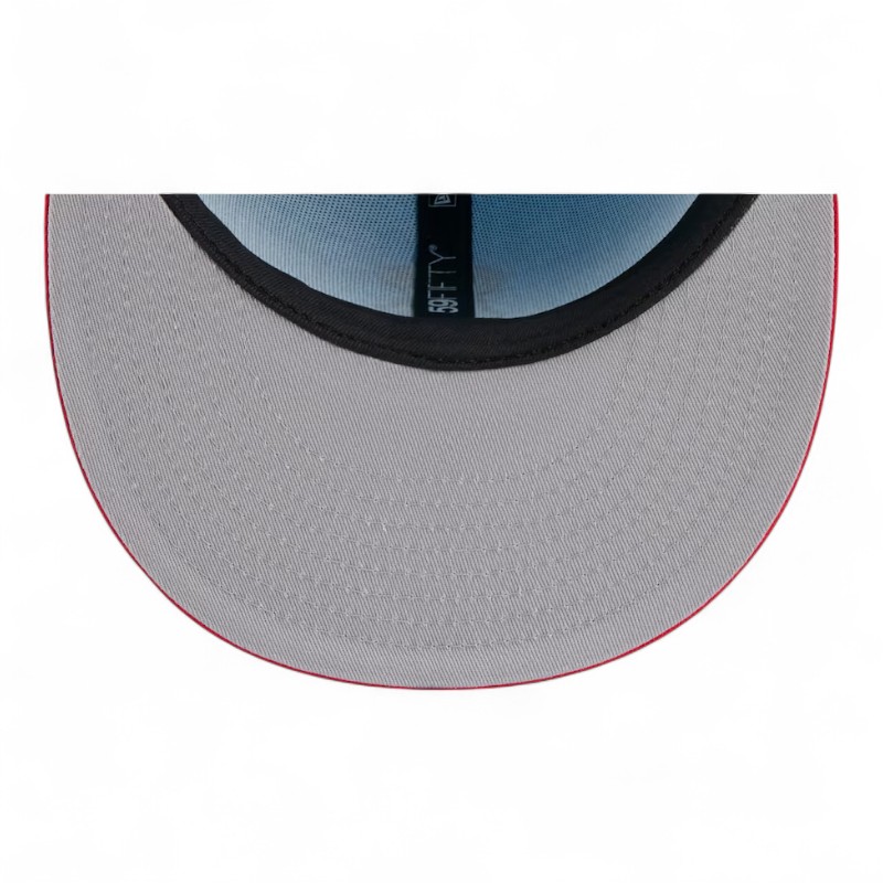 Los Angeles Angels Light Blue and Red 2025 Fourth of July USA New Era 59FIFTY Fitted Hat