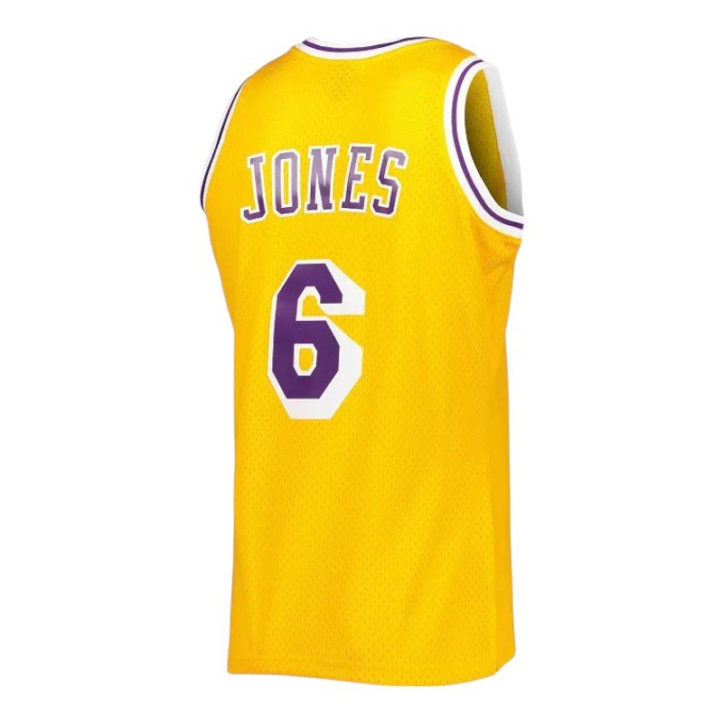 Los Angeles Lakers Eddie Jones Mitchell & Ness 1996-1997 Hardwood Classics Swingman Player Gold Jersey