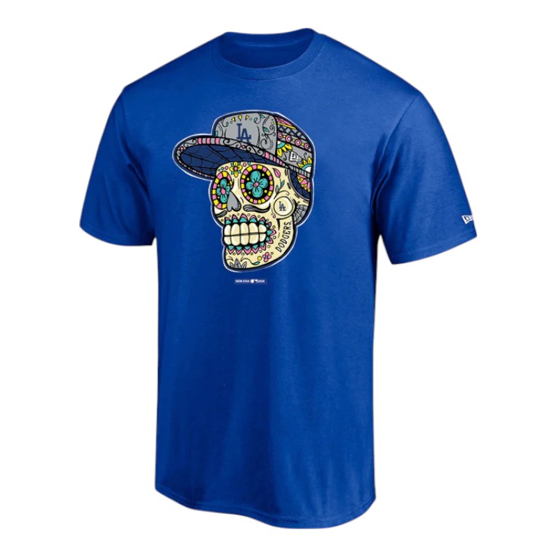 Los Angeles Dodgers Royal Blue Sugar Skull New Era T-Shirt