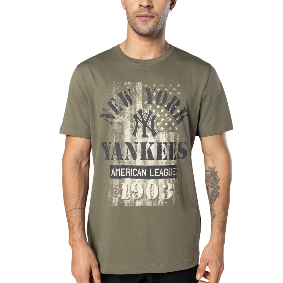 New York Yankees Army Green 2025 Armed Forces Era T-Shirt