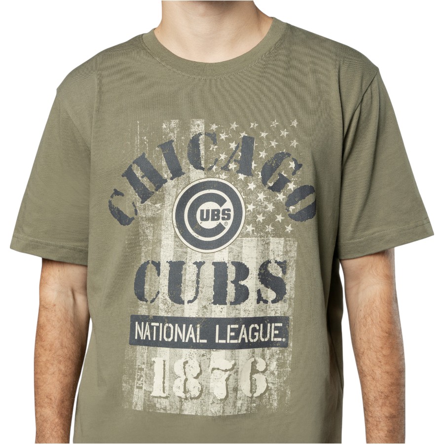 Chicago Cubs Army Green 2025 Armed Forces New Era T-Shirt