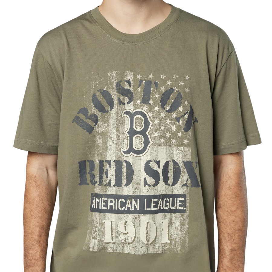 Boston Red Sox Army Green 2025 Armed Forces New Era T-Shirt