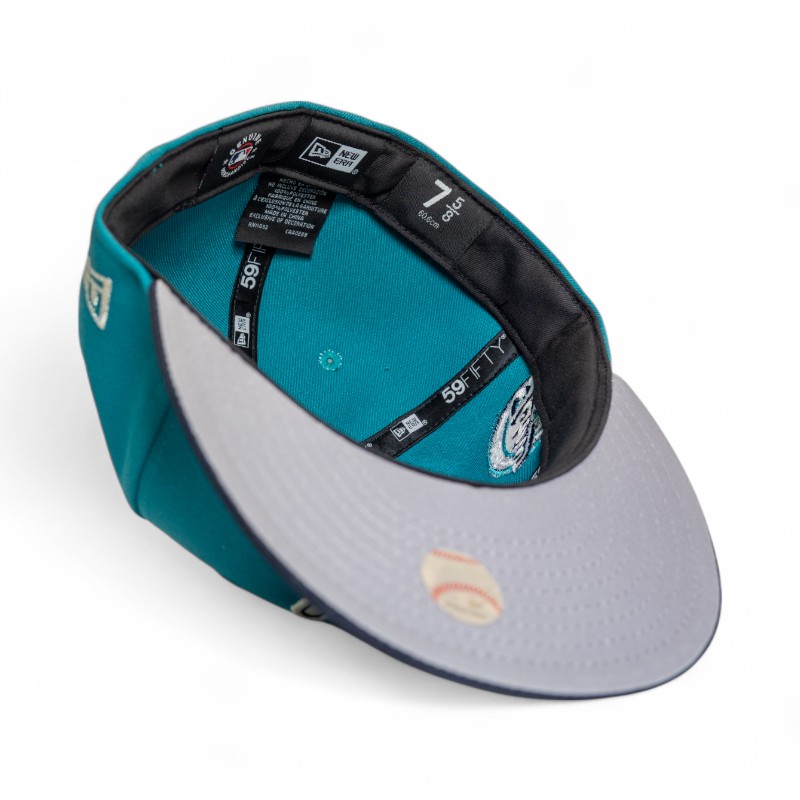 Seattle Mariners Northwest Green Navy 2T Leon the Lab Ichiro Patch Grey UV New Era 59FIFTY Fitted Hat