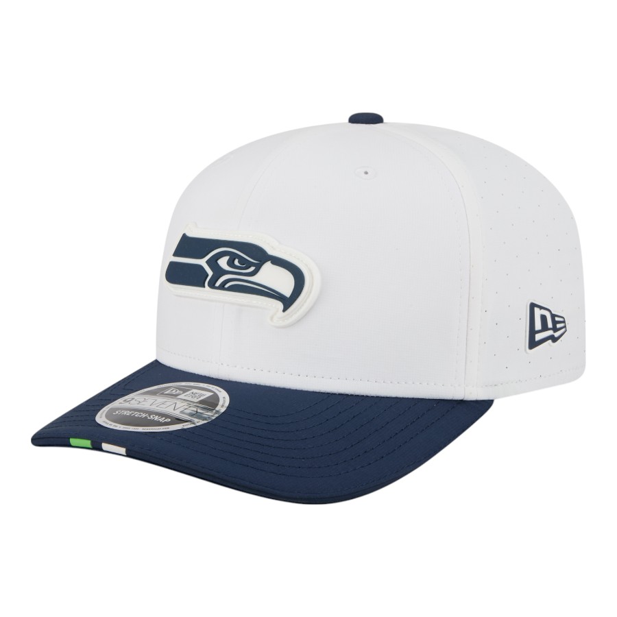 Seattle Seahawks White 2025 NFL Training Camp New Era 9SEVENTY Adjustable Snapback Hat