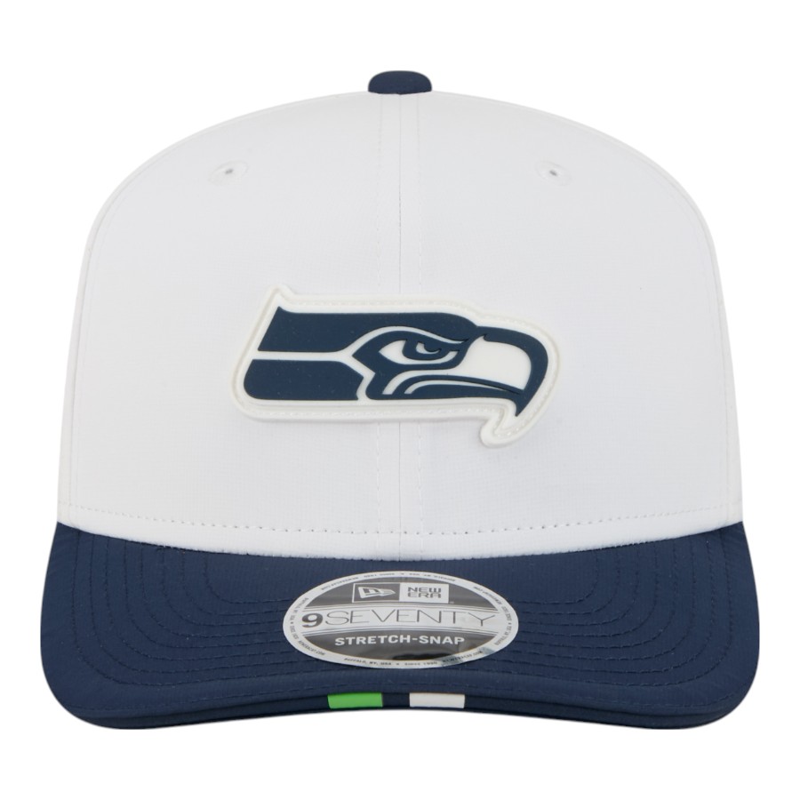 Seattle Seahawks White 2025 NFL Training Camp New Era 9SEVENTY Adjustable Snapback Hat