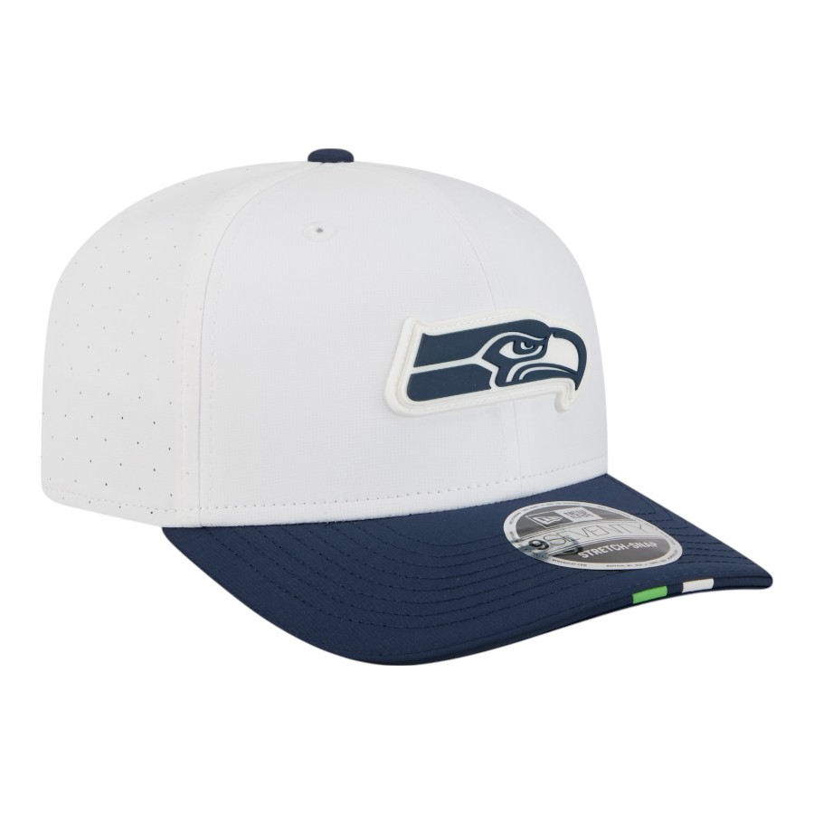 Seattle Seahawks White 2025 NFL Training Camp New Era 9SEVENTY Adjustable Snapback Hat